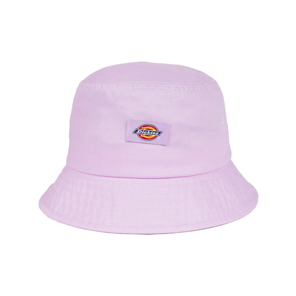 DICKIES CLASSIC LABEL BUCKET HAT - PINK/WHITE