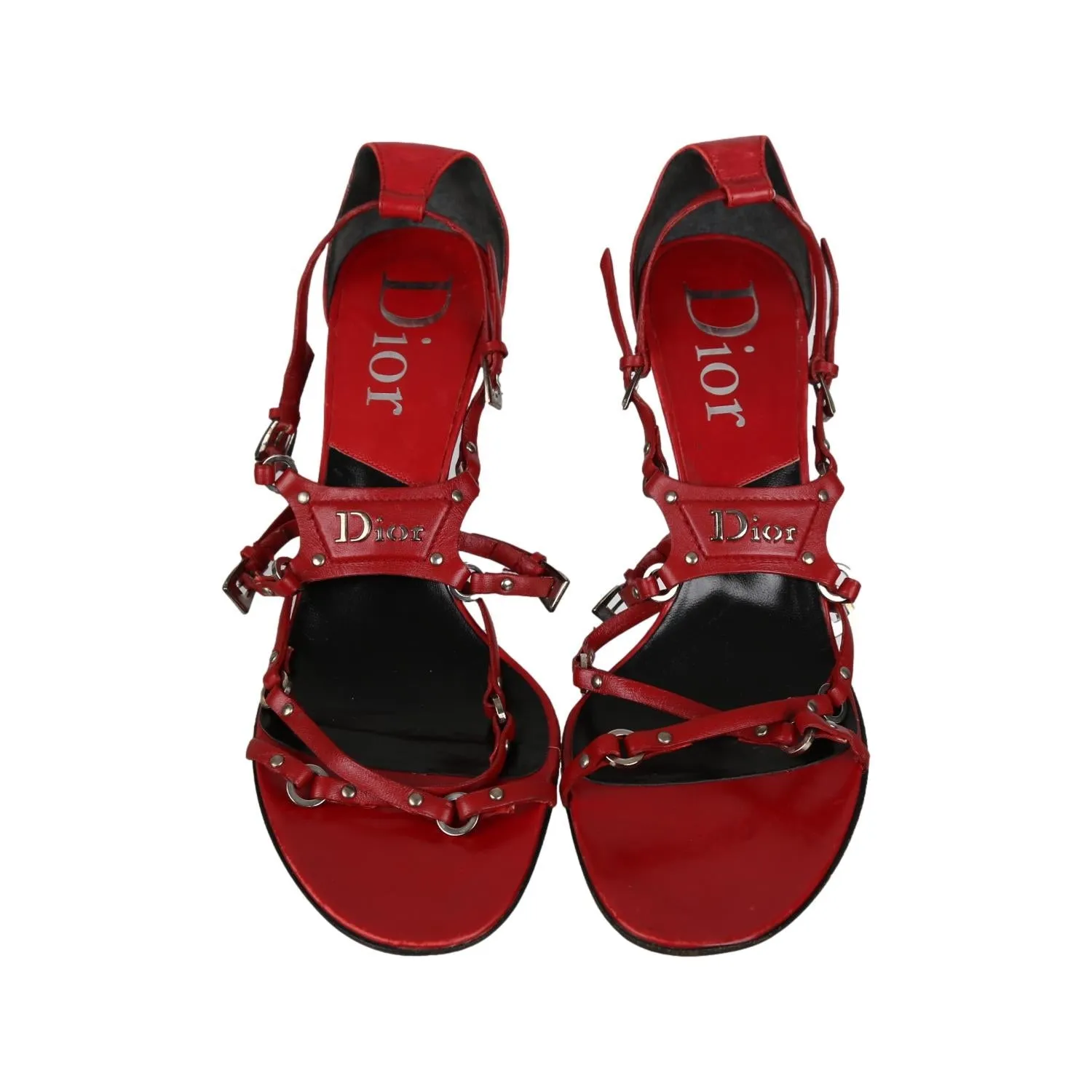 Dior Red Bondage Heels