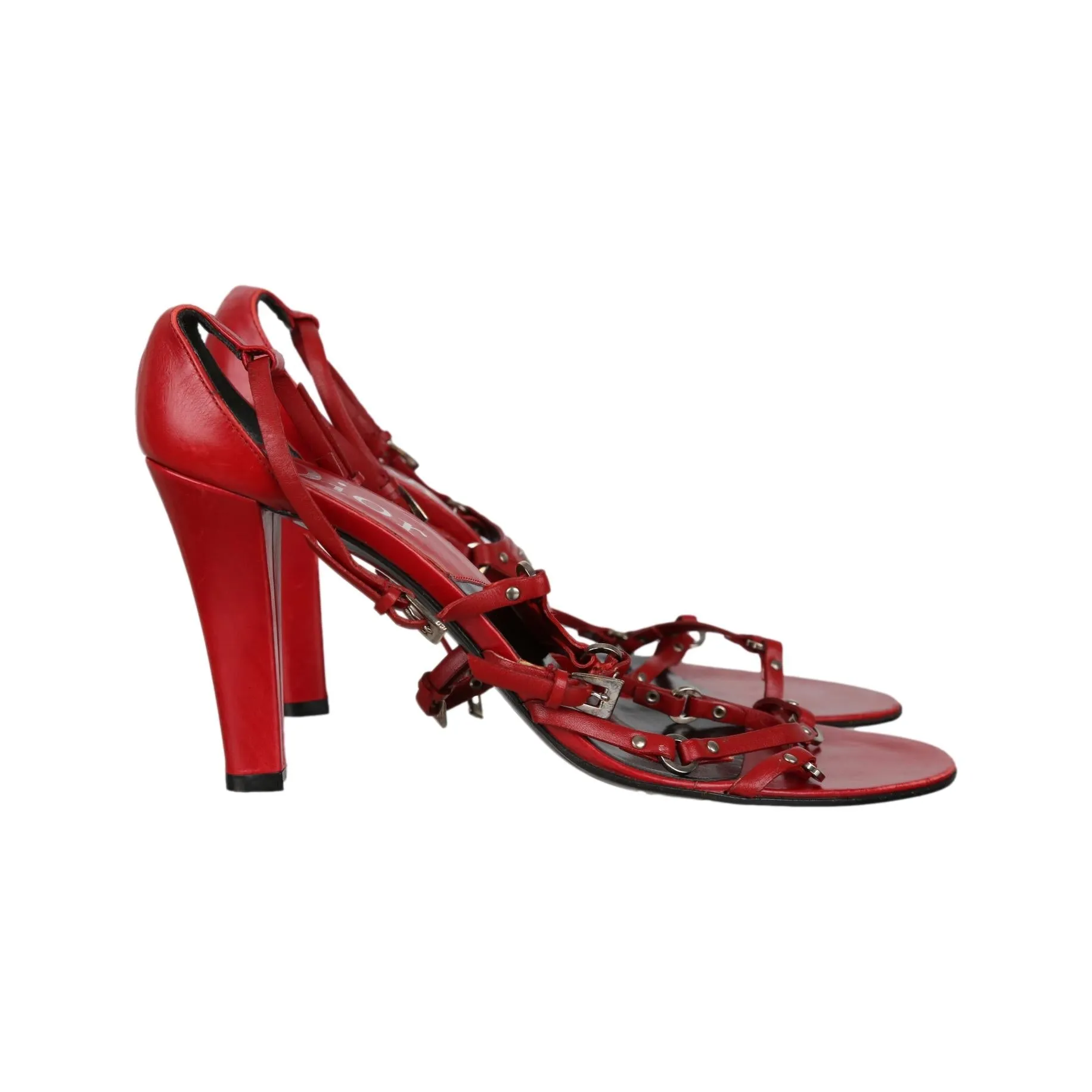 Dior Red Bondage Heels
