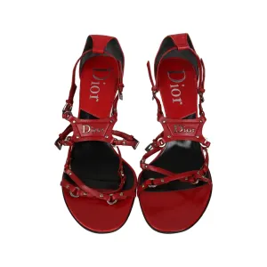 Dior Red Bondage Heels