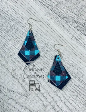 Double Layer Teal-Black Earrings