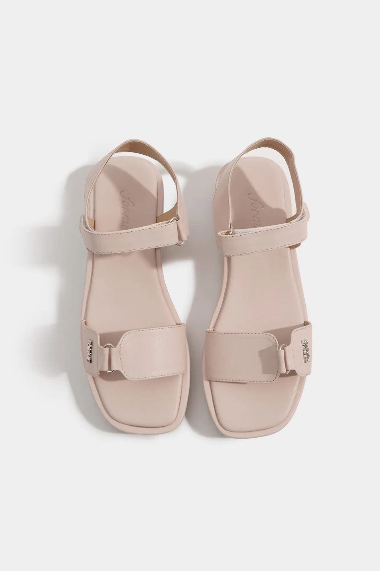 Double Strap Round Toe Sliders