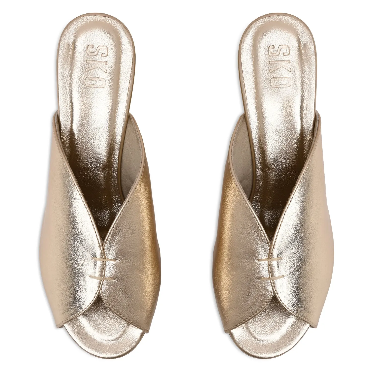 DribletX Gold Heels For Women