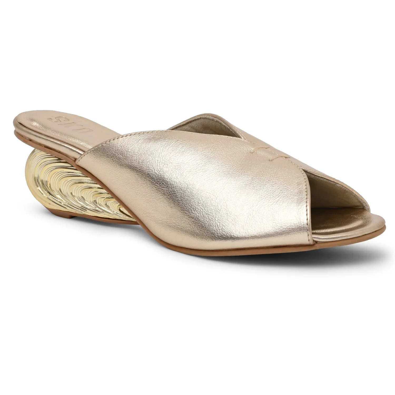 DribletX Gold Heels For Women