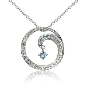 Drop of Water Aquamarine & Topaz Pendant by Alamea