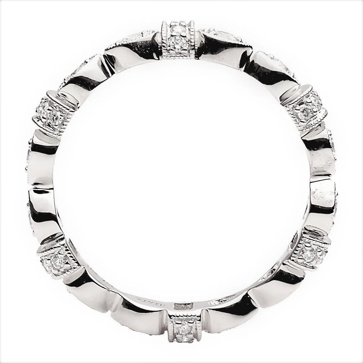 DSL 18k White Gold Diamond Band