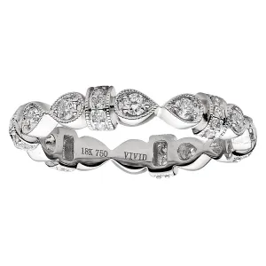 DSL 18k White Gold Diamond Band