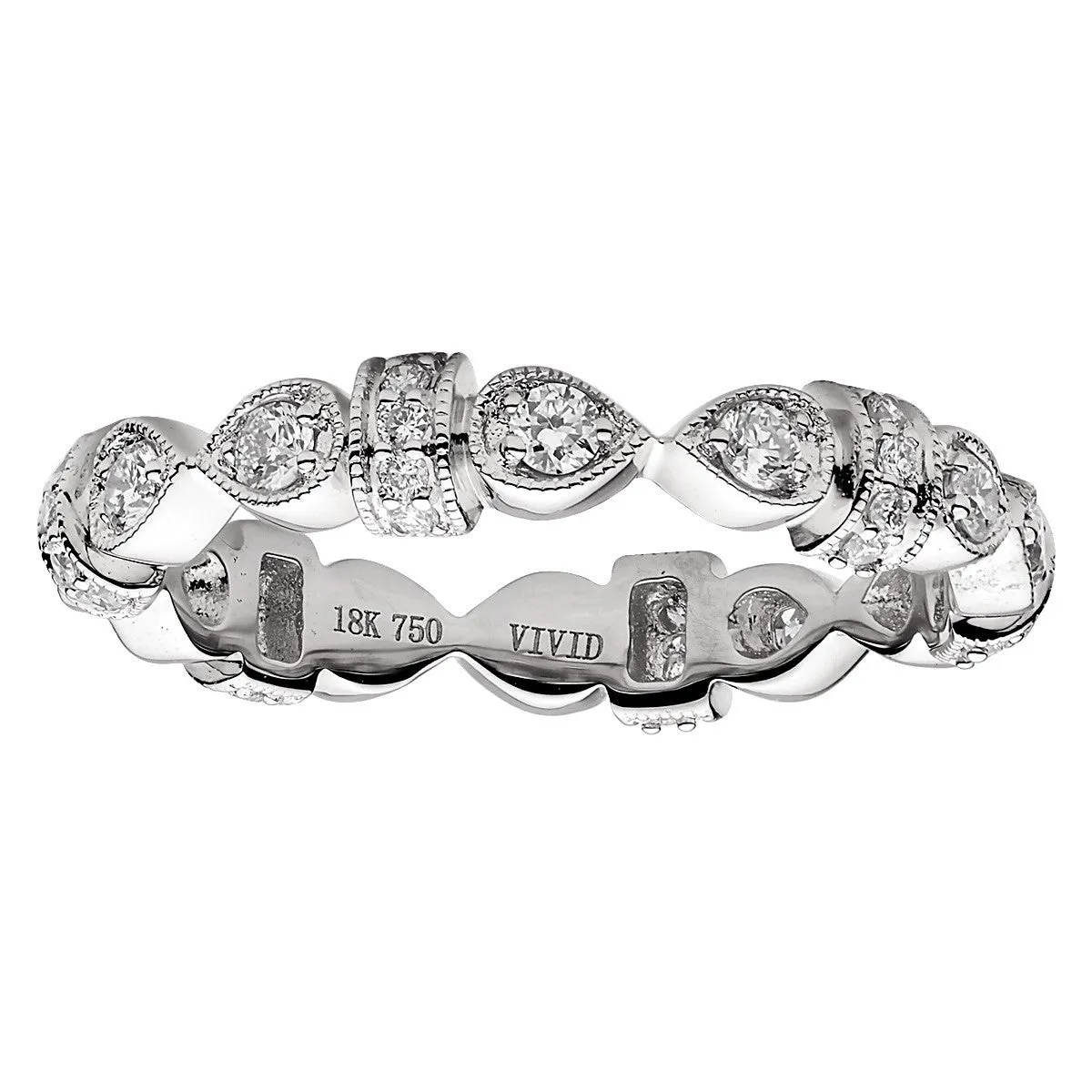 DSL 18k White Gold Diamond Band