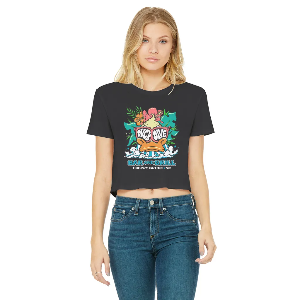 Duck Dive Women's Cropped Raw Edge T-Shirt