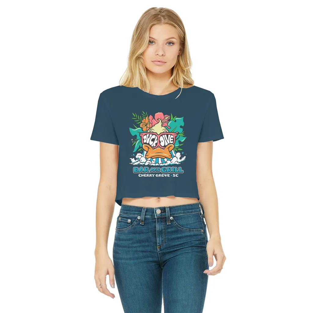 Duck Dive Women's Cropped Raw Edge T-Shirt