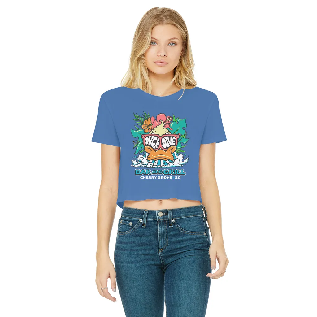 Duck Dive Women's Cropped Raw Edge T-Shirt