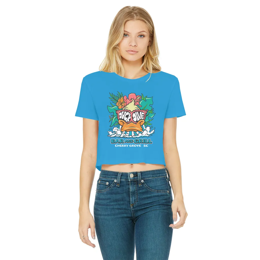 Duck Dive Women's Cropped Raw Edge T-Shirt