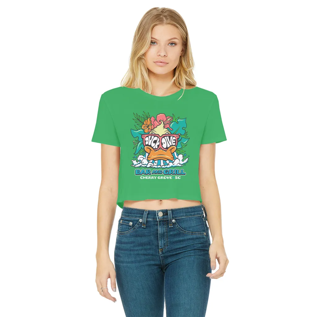 Duck Dive Women's Cropped Raw Edge T-Shirt
