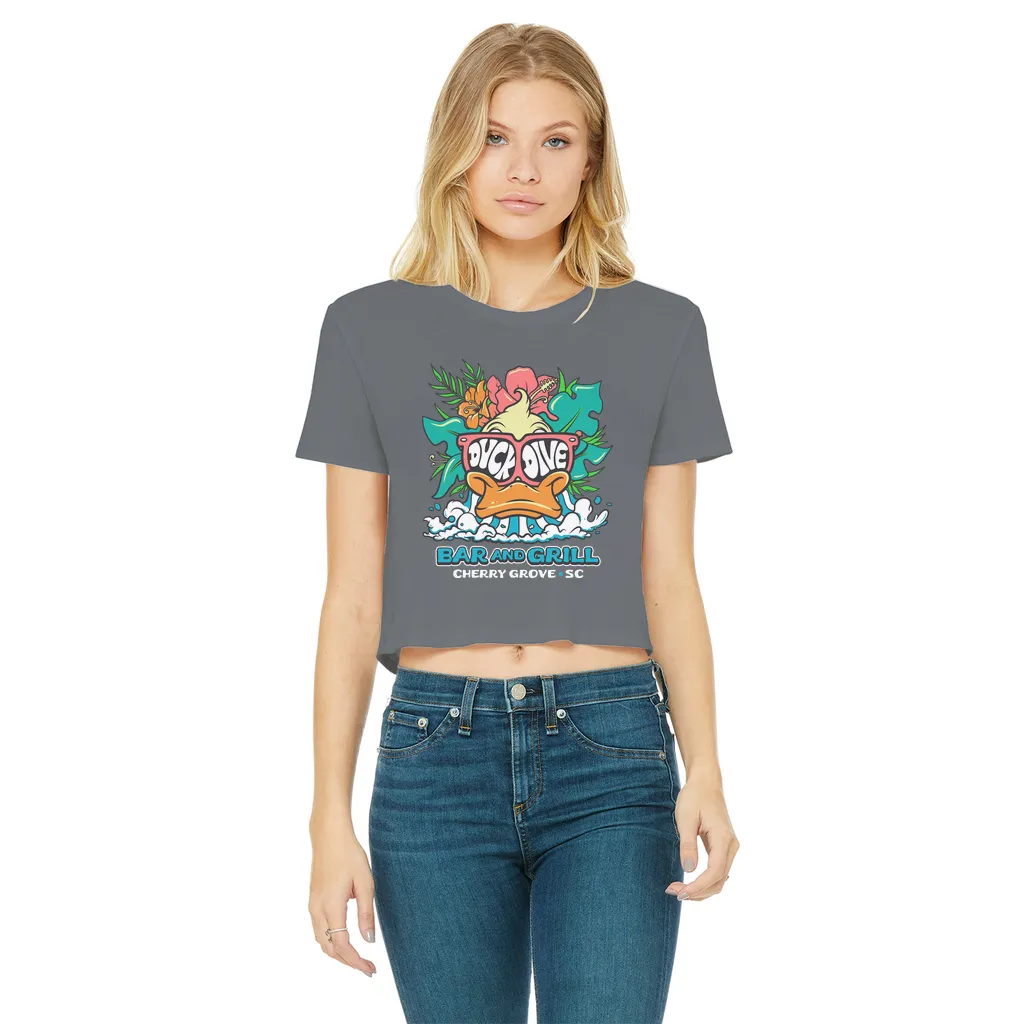 Duck Dive Women's Cropped Raw Edge T-Shirt