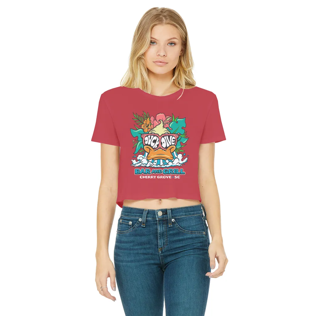 Duck Dive Women's Cropped Raw Edge T-Shirt