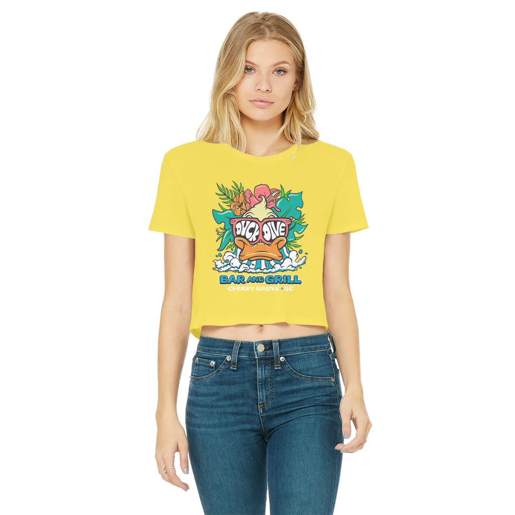 Duck Dive Women's Cropped Raw Edge T-Shirt