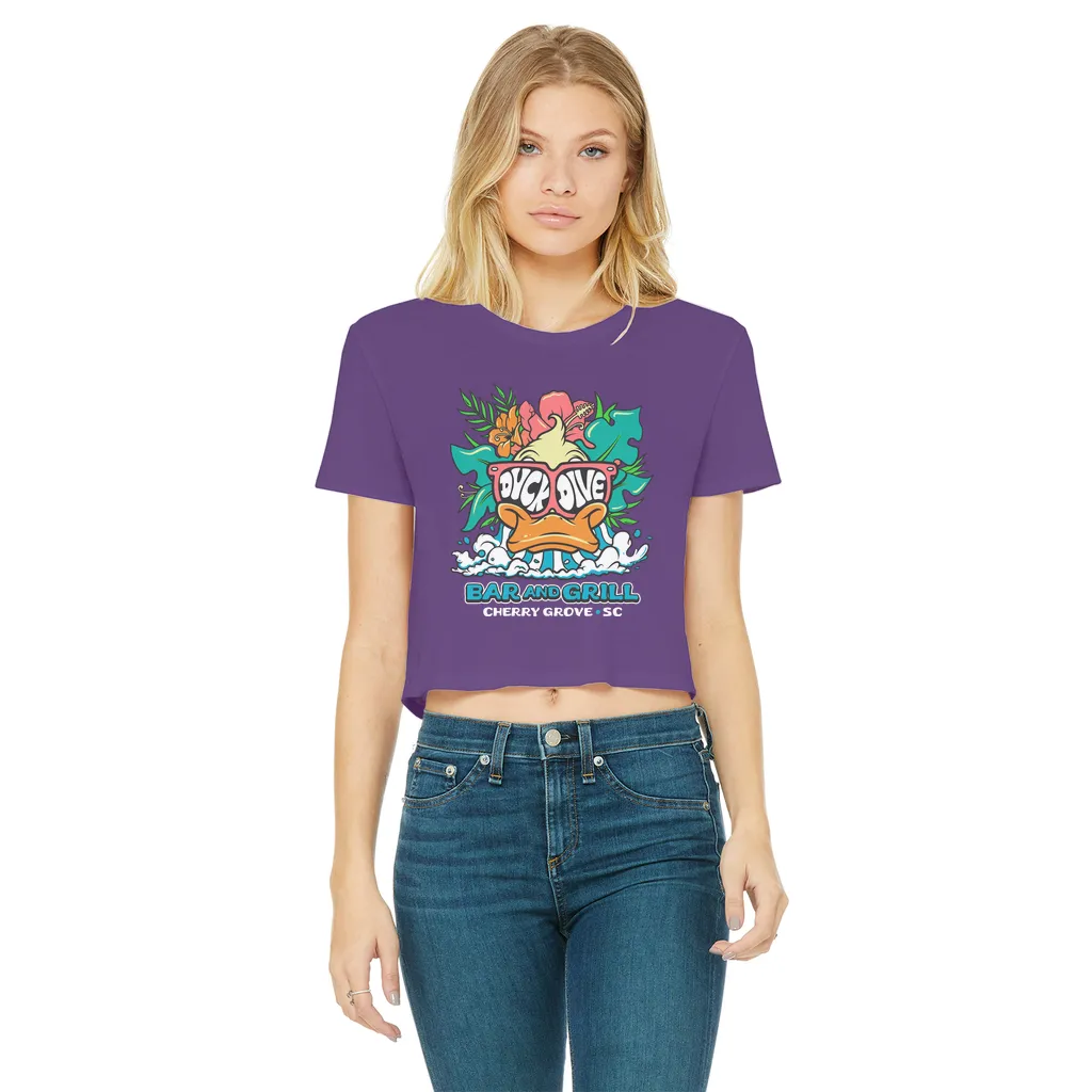 Duck Dive Women's Cropped Raw Edge T-Shirt