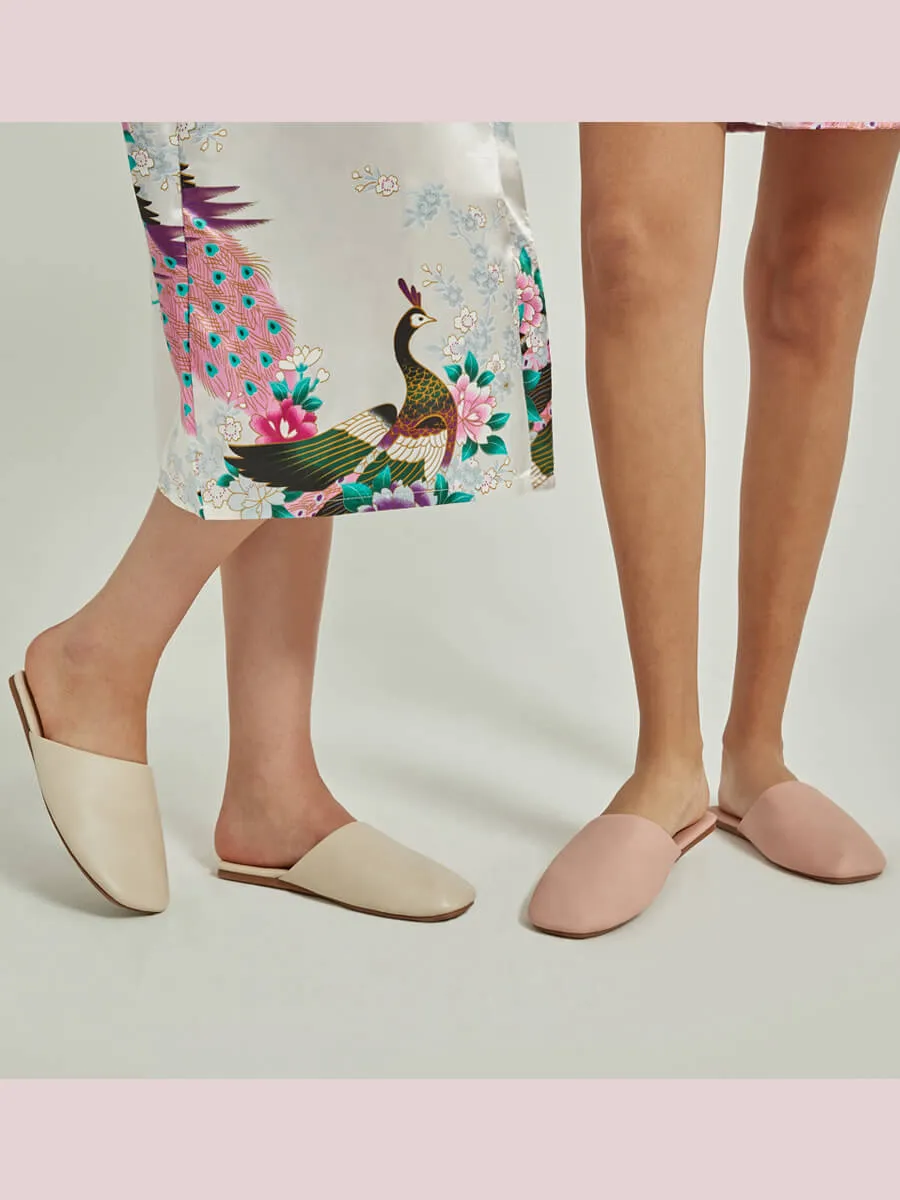 Dusty Pink Flat Bride Slipper for Wedding