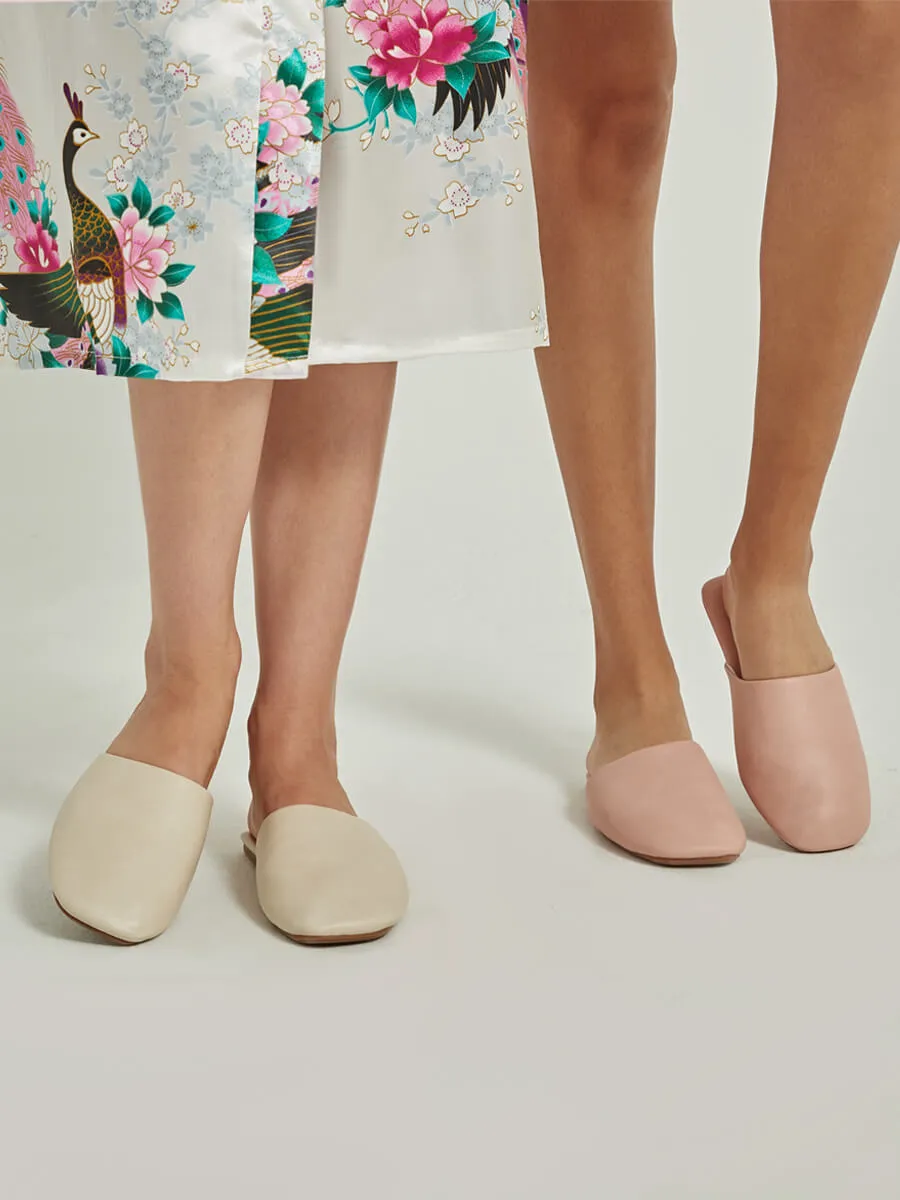 Dusty Pink Flat Bride Slipper for Wedding