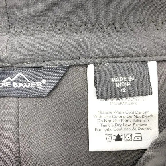 Eddie Bauer Skort Women's Size 12 A-Line Gray Pockets Activewear