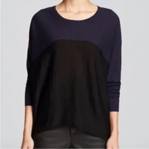 Eileen Fisher Color Block Merino Wool Sweater Size L