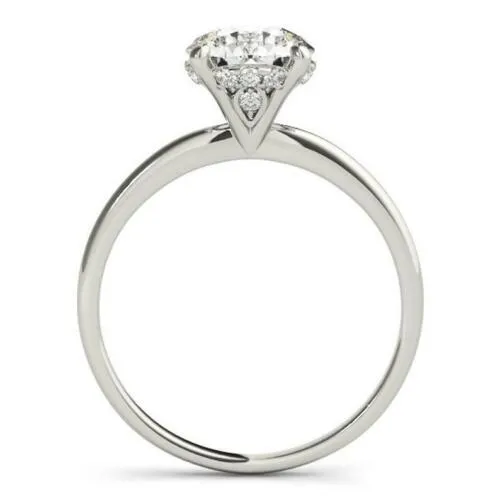 Elegant 2.80 Ct Off White Diamond Ring in 925 Silver With Accents, Great Shine & Blink! Gift For Wedding/Birthday, Certified Diamond!
