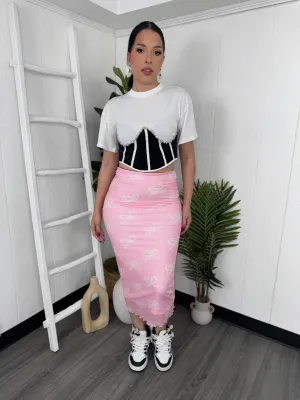 Elegant Bow Pink Skirt (C93)
