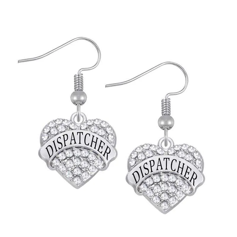 Elegant Dispatcher Engraved Earrings - Available in 3 Colors!