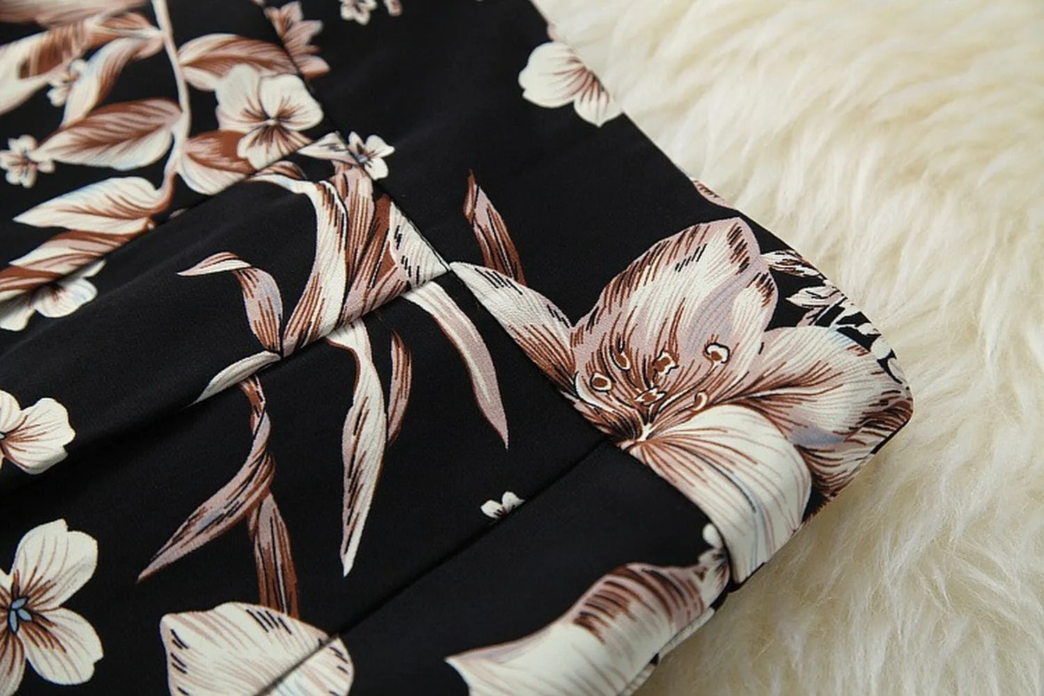 Elegant Printing Single Button Elastic Waist Suit Mini Pleated Skirt Two-piece Set