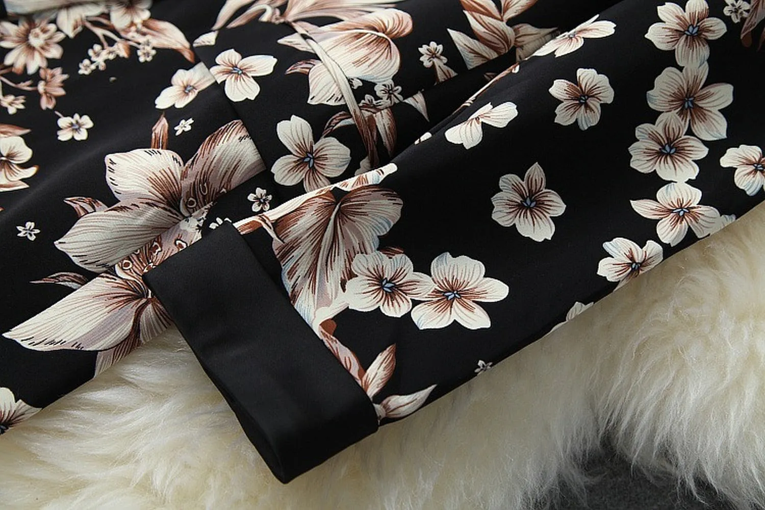 Elegant Printing Single Button Elastic Waist Suit Mini Pleated Skirt Two-piece Set