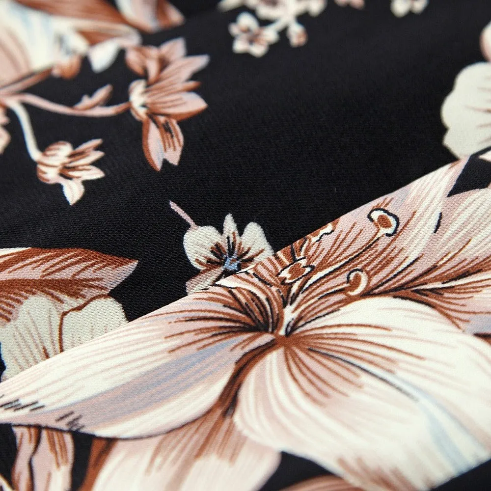 Elegant Printing Single Button Elastic Waist Suit Mini Pleated Skirt Two-piece Set