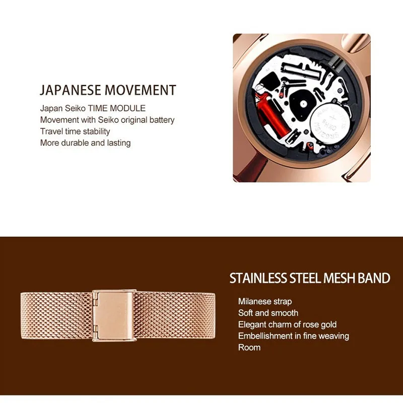 Elegant Square Quartz Women's Watch