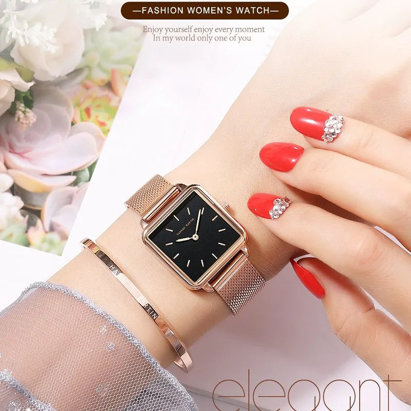 Elegant Square Quartz Women's Watch