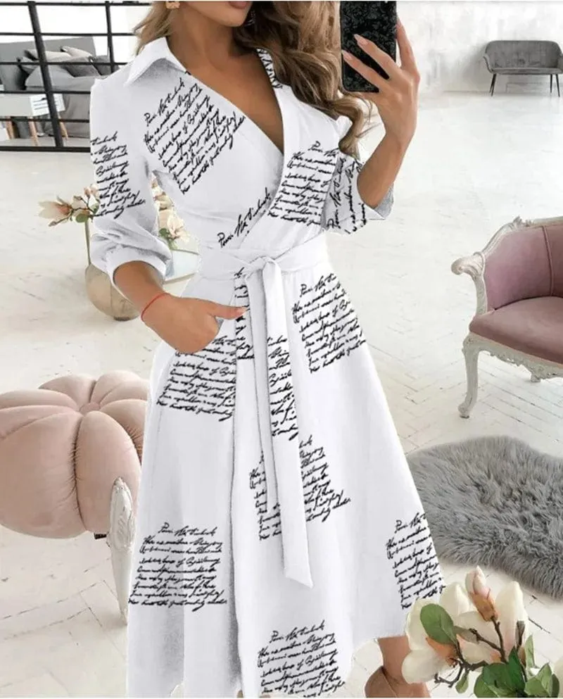 Elysian Grace™ | Women's Midi Dress | Elegant Design, Lightweight Fabric & Flattering Silhouette