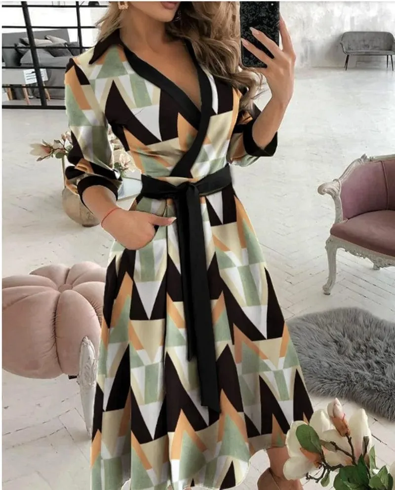 Elysian Grace™ | Women's Midi Dress | Elegant Design, Lightweight Fabric & Flattering Silhouette