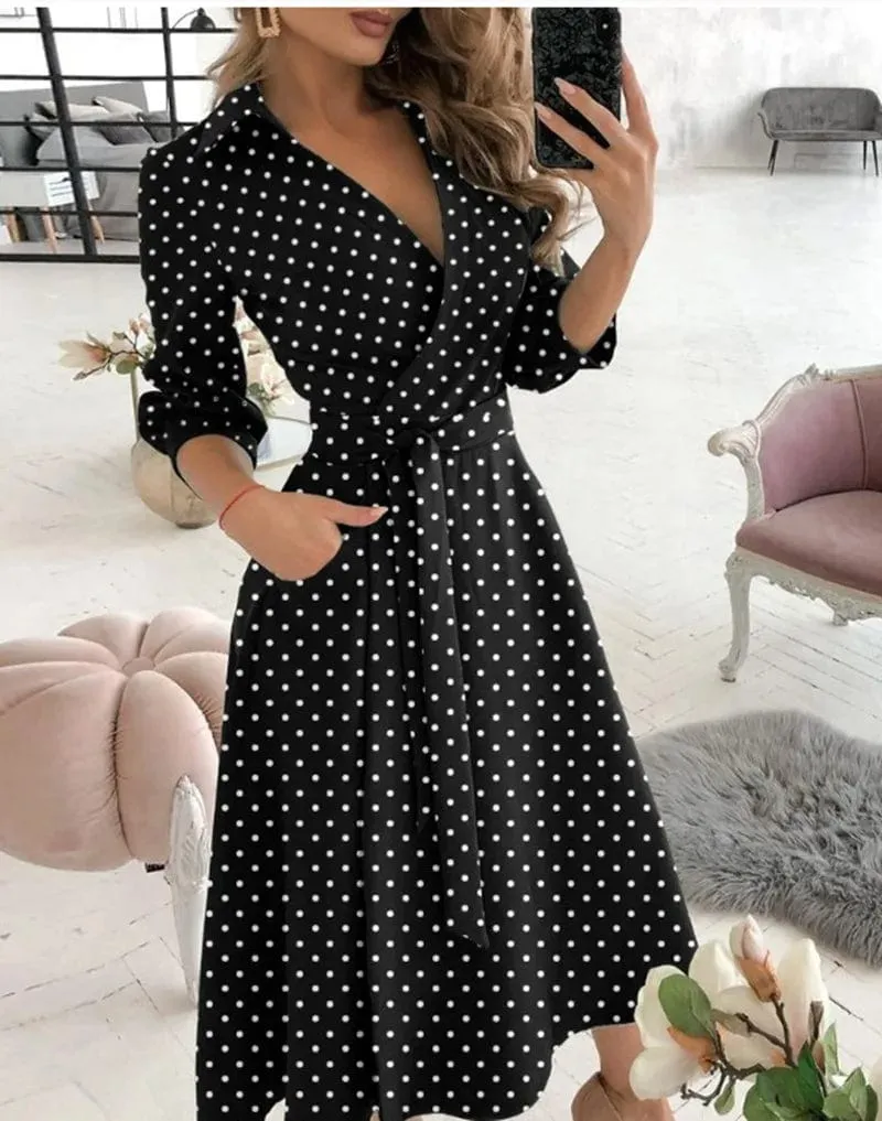 Elysian Grace™ | Women's Midi Dress | Elegant Design, Lightweight Fabric & Flattering Silhouette