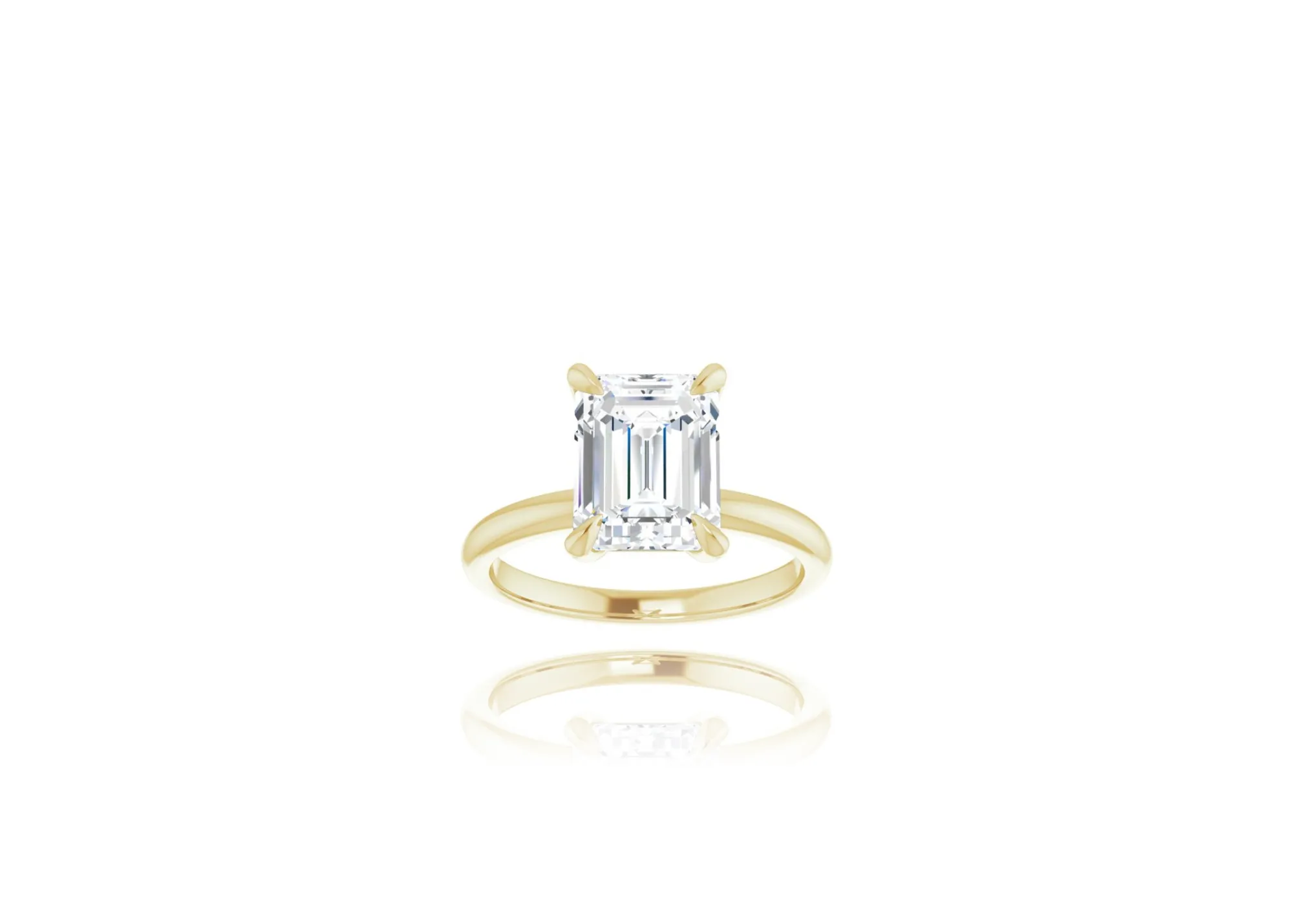 Emerald Solitaire Engagement Ring