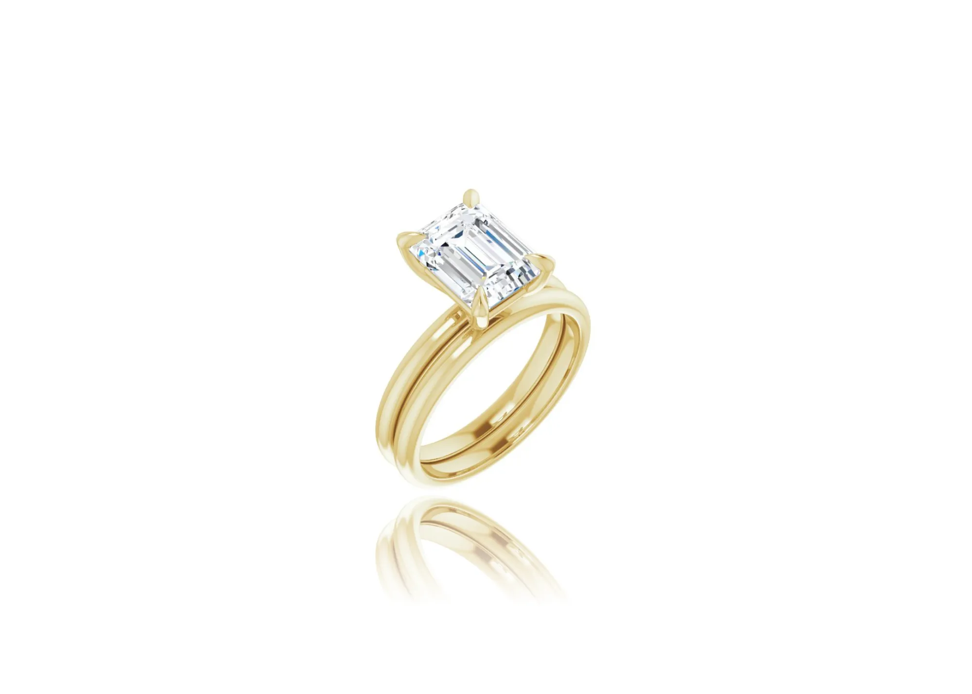 Emerald Solitaire Engagement Ring