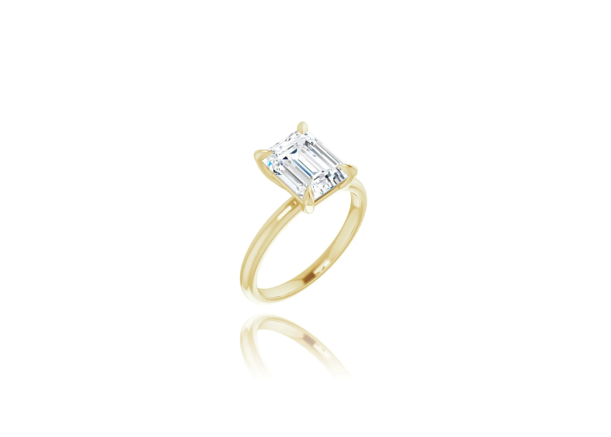 Emerald Solitaire Engagement Ring