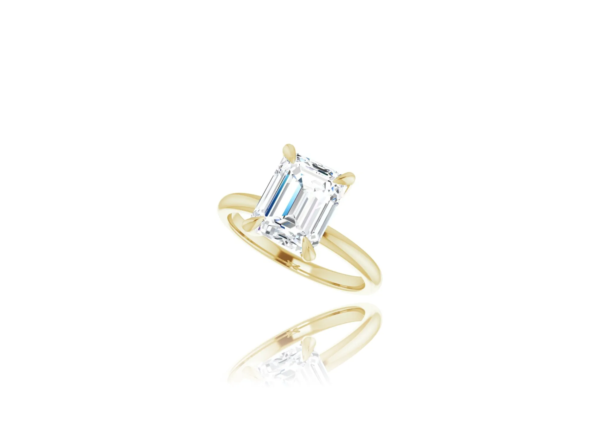 Emerald Solitaire Engagement Ring