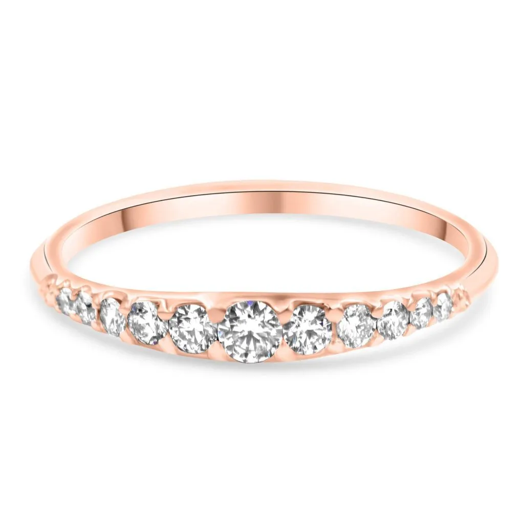 EMMA | Tapered Diamond Wedding Band