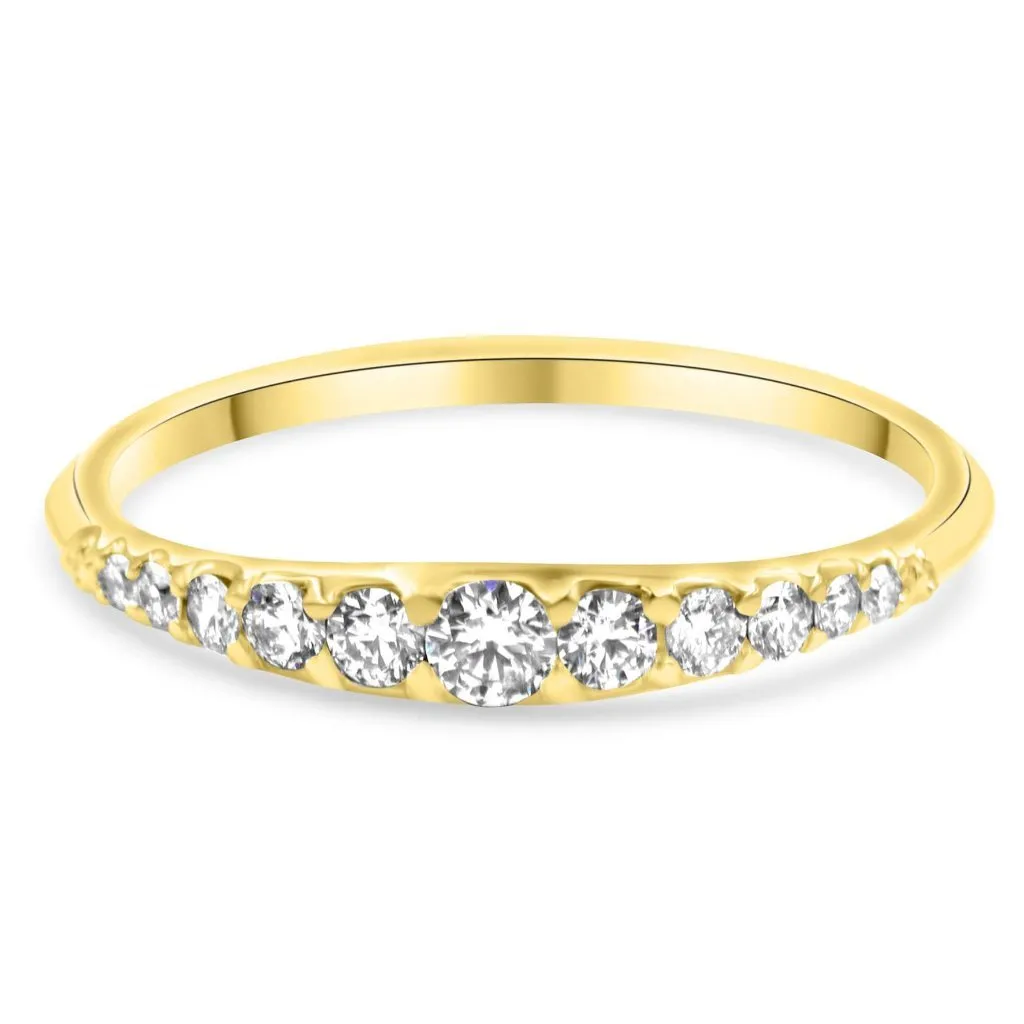 EMMA | Tapered Diamond Wedding Band