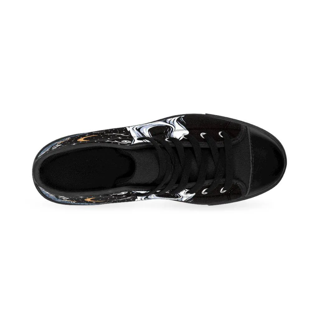 Enjoy the night while drinking coffee Women's High-top Sneakers