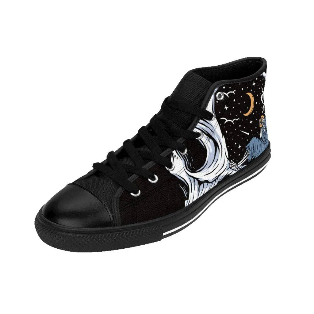 Enjoy the night while drinking coffee Women's High-top Sneakers