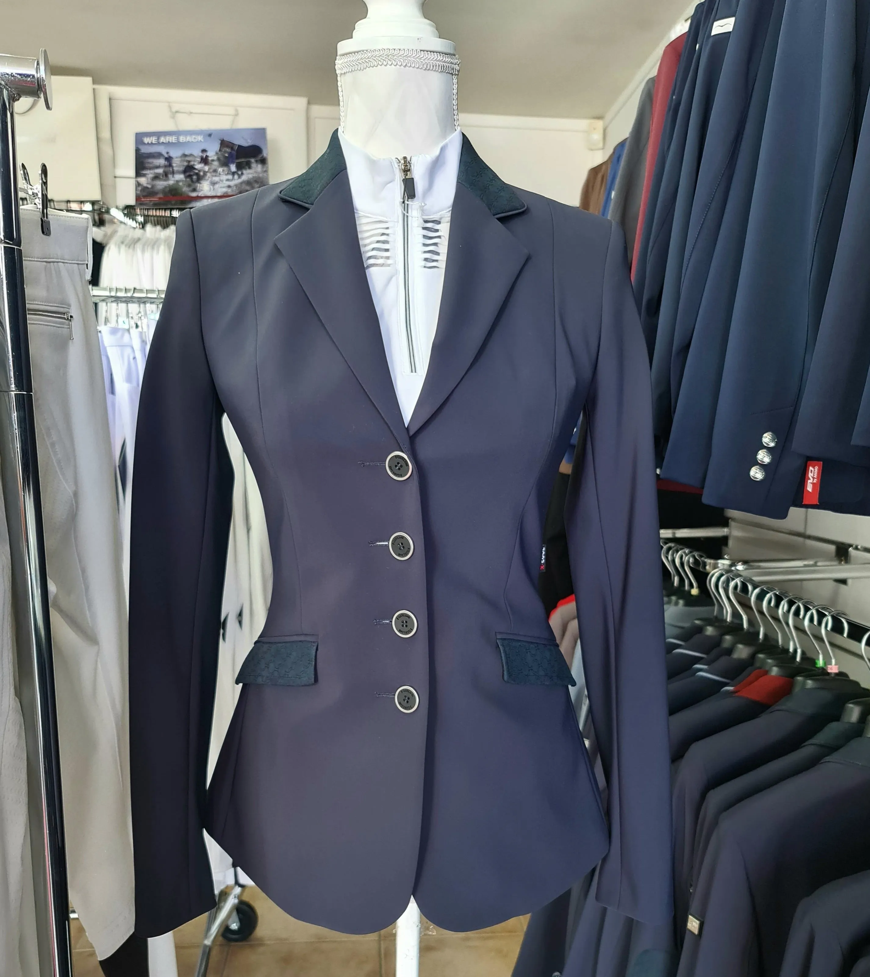 Equiline Florence Womens Competition Jacket - Navy IT 36 / NZ 4