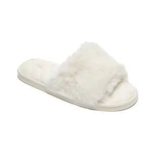 Erin - 100% Recycled Faux Fur Slipper Slider - Cream