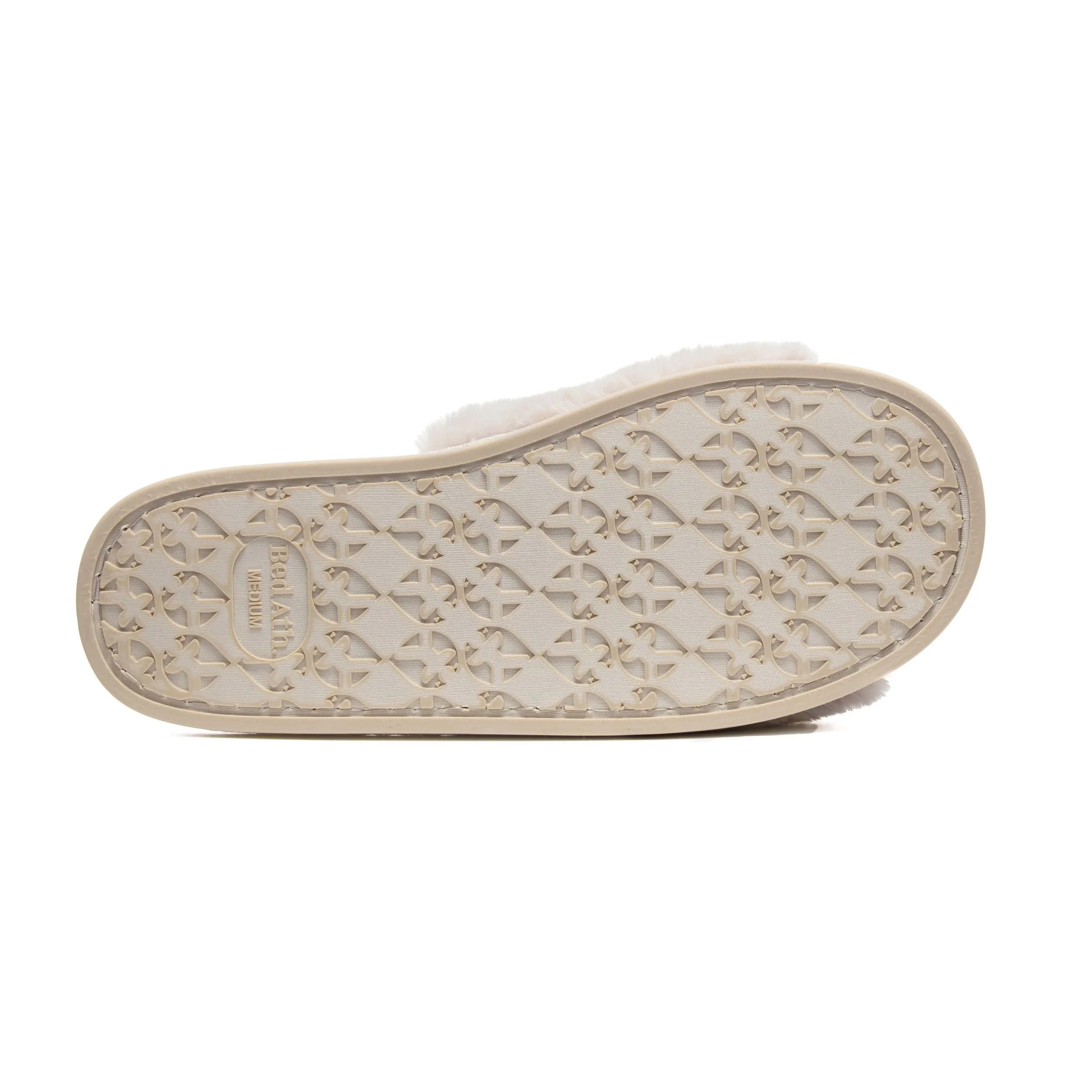 Erin - 100% Recycled Faux Fur Slipper Slider - Light Grey