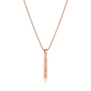 Estate Tiffany & Co. 18kt Rose Gold Makers Bar Pendant Necklace