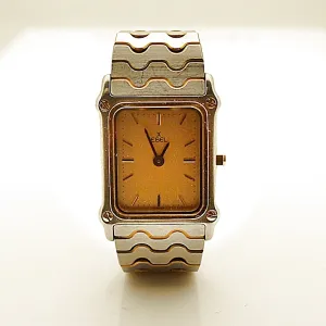 Estate Vintage Ebel Classic Wave 18k  and Steel Women's Watch