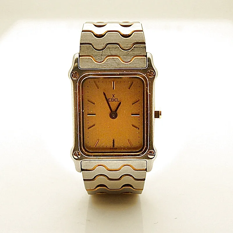 Estate Vintage Ebel Classic Wave 18k  and Steel Women's Watch